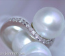 Eleganter Südseeperle Ring mit braunen & weiße Brillanten #2