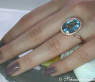 Interessanter Blautopas Ring mit Diamanten #4