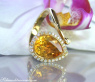 Interessanter Citrin Ring mit Brillanten #3