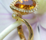 Interessanter Citrin Ring mit Brillanten #4