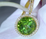 Interessanter Peridot Ring mit Diamanten #3