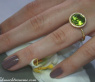 Interessanter Peridot Ring mit Diamanten #4