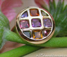 Herrlicher Multicolor Edelstein Ring #2