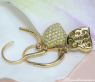 Feine Diamant Herz Ohrringe in Gelbgold 750 #4