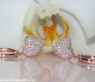 Klassische Diamant Herz Ohrringe in Roségold 750 #2