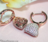 Klassische Diamant Herz Ohrringe in Roségold 750 #5