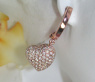 Klassische Diamant Herz Ohrringe in Roségold 750 #6