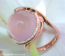 Edler Rosenquarz Brillanten Ring #4
