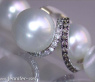 Eleganter Südseeperle Ring mit braunen & weiße Brillanten #3