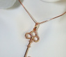 Feiner Diamanten Schlüssel Anhänger in Roségold #4