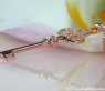 Femininer Diamanten Schlüssel Anhänger in Roségold #3