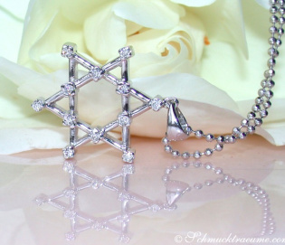 Attraktiver Davidstern Diamanten Anhänger Attraktiver Davidstern Diamanten Anhänger