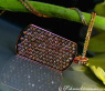 Braune Brillanten Dog Tag Anhänger #3
