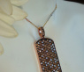 Braune Brillanten Dog Tag Anhänger #6