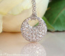 Attraktiver Kreis Brillanten Anhänger mit Kette #2