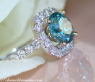 Exquisiter blauer Diamant Solitär Ring #3