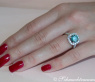Exquisiter blauer Diamant Solitär Ring #6