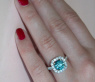 Exquisiter blauer Diamant Solitär Ring #7