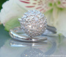 Attraktiver Diamanten Pavé Kugel Ring #2
