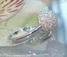 Attraktiver Diamanten Pavé Kugel Ring #5