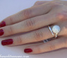 Attraktiver Diamanten Pavé Kugel Ring #6