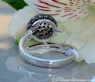 Attraktiver schwarze Diamanten Kugel Ring #6
