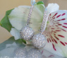 Edle Diamant Pavé Kugel Ohrringe #3