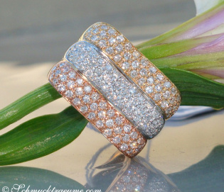 Drei Diamanten Ringe in Einem (Tricolor Fertigung)
