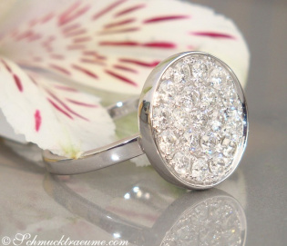 Ungewöhnlicher Brillant Ring in Weißgold