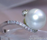 Eleganter Südseeperle Ring mit braunen & weiße Brillanten #5