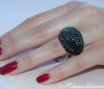 Stattlicher schwarze Diamanten Ring #4