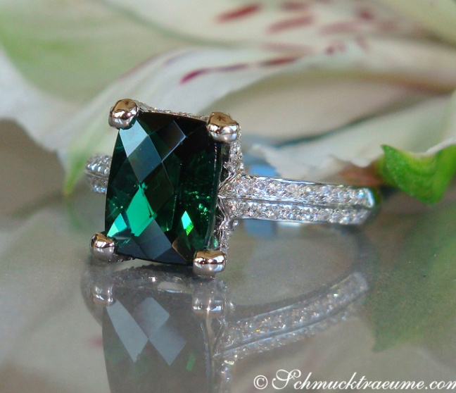 Graziler Turmalin Brillanten Ring #1 Graziler Turmalin Brillanten Ring #1