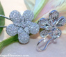 Feminine Brillanten Ohrstecker im Blumen Design #5