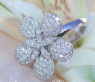 Femininer Brillanten Ring im Blumen Design #2