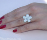 Femininer Brillanten Ring im Blumen Design #4