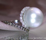 Eleganter Südseeperle Ring mit braunen & weiße Brillanten #6