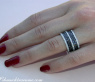 Edler schwarze Diamanten Ring #5