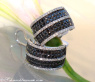 Auffallend attraktive schwarze Diamanten Ohrringe #2