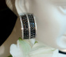 Auffallend attraktive schwarze Diamanten Ohrringe #6