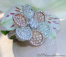 Femininer Brillanten Ring im Blumen Design in Weiß- & Roségold #1
