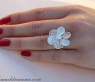 Femininer Brillanten Ring im Blumen Design in Weiß- & Roségold #4