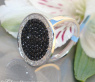 Eleganter Weißgold Ring mit schwarzen Diamanten #5