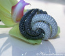 Üppiger schwarze Diamanten Ring mit weißen Brillanten #3