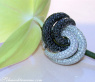 Üppiger schwarze Diamanten Ring mit weißen Brillanten #5
