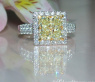 Traumhafter gelbe Diamanten Ring mit Brillanten #5