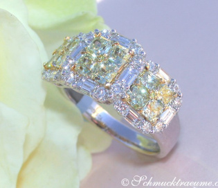 Luxurious yellow & white diamond ring Luxurious yellow & white diamond ring