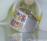 Prächtiger Regenbogen Saphir Brillanten Ring #5
