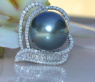Prächtiger Tahitiperle Ring mit Brillanten & Diamanten #1