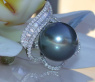 Prächtiger Tahitiperle Ring mit Brillanten & Diamanten #4