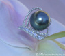 Prächtiger Tahitiperle Ring mit Brillanten & Diamanten #7